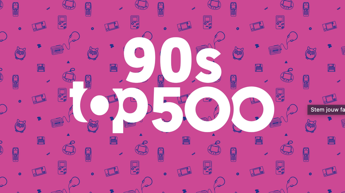 Stem jouw favorieten in de 90s Top 500 van JOE! Stem jouw favorieten in de 90s Top 500 van JOE!