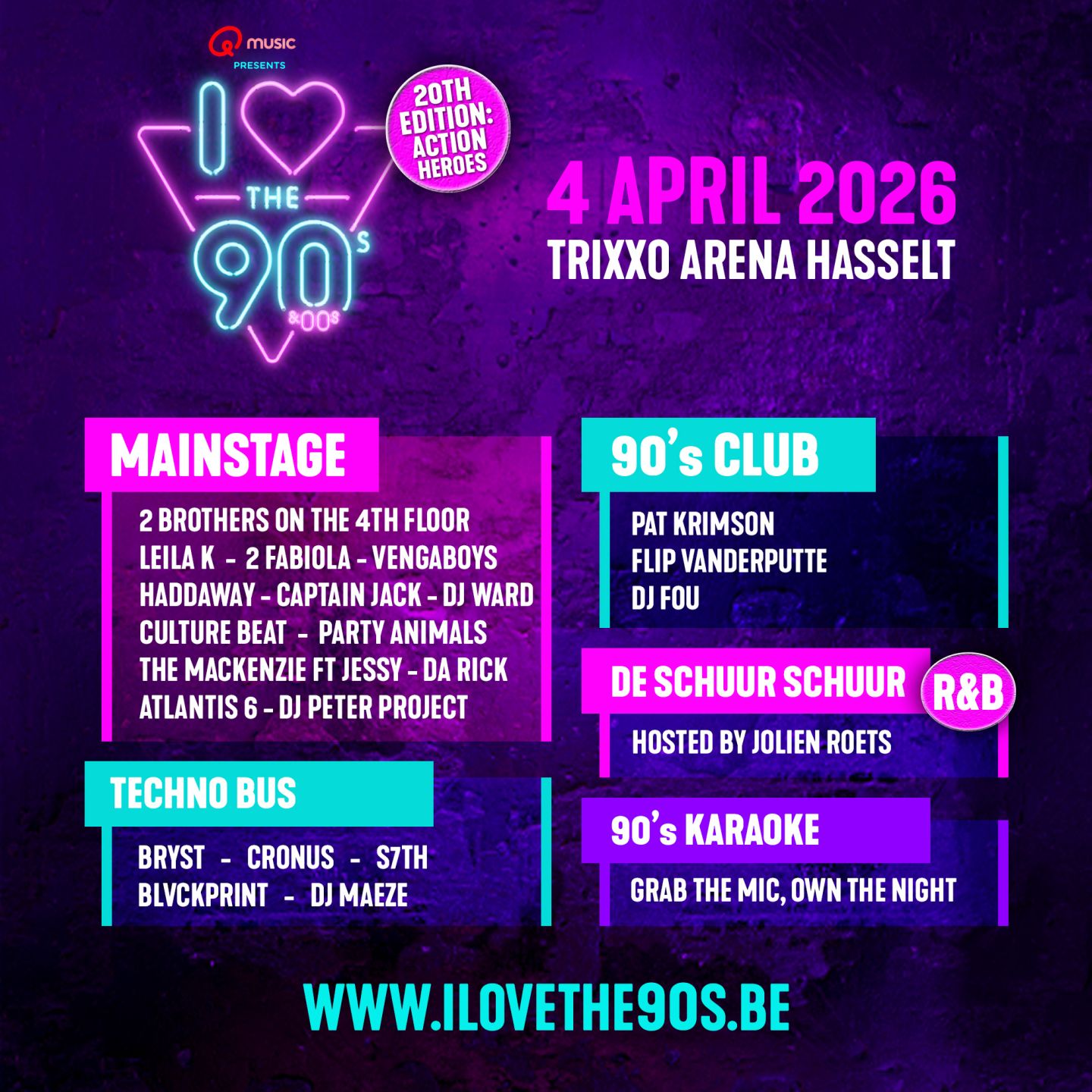 I love the 90's &ndash; The party dropt laatste namen voor waanzinnige jubileumeditie in Hasselt