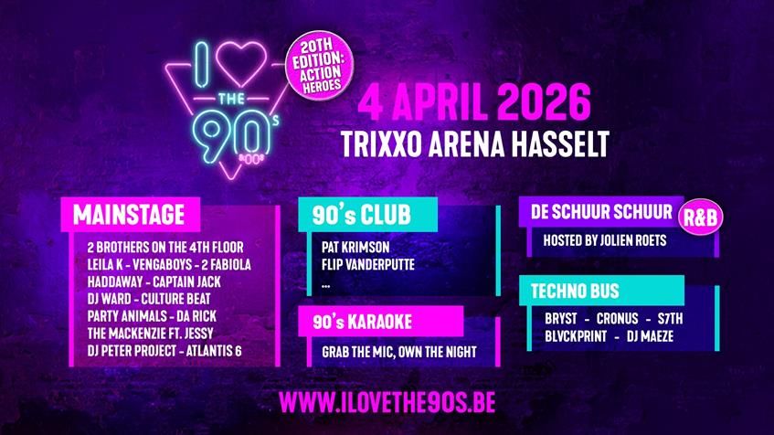 I love the 90's &ndash; The party dropt laatste namen voor waanzinnige jubileumeditie in Hasselt