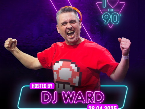 🎧🔥 Our host DJ WARD: THE UNDISPUTED PARTY KING OF I LOVE THE 90s! 💃🕺