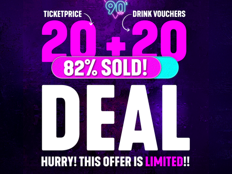 Final call: '20+20' early bird tickets voor I love the 90s-The party bijna sold out!