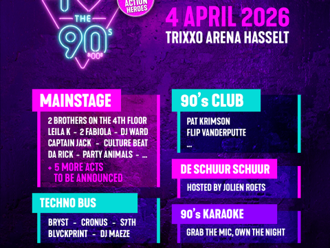 I love the 90's &ndash; The party dropt iconische extra namen voor jubileumeditie in Hasselt