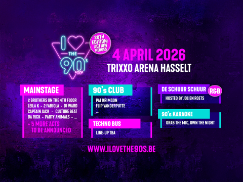 I love the 90's &ndash; The party dropt iconische extra namen voor jubileumeditie in Hasselt
