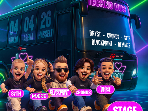 Techno Bus vlamt &lsquo;I love the 90&rsquo;s - The party&rsquo; binnen met jong dj-geweld