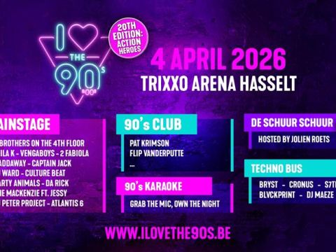 I love the 90's &ndash; The party dropt laatste namen voor waanzinnige jubileumeditie in Hasselt